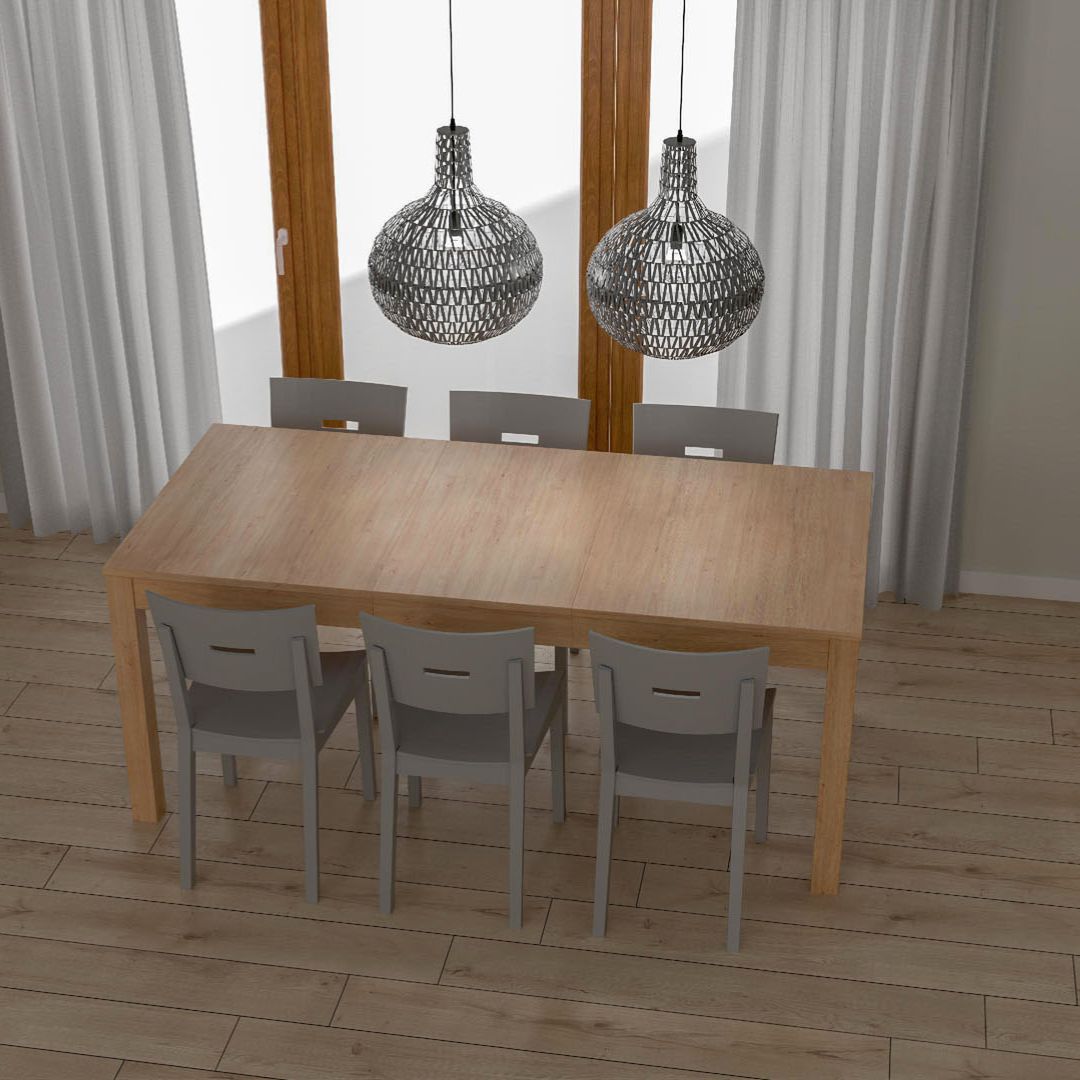 Izvelkams ēdamgalds Simple by VOX 140x340x90cm ozola