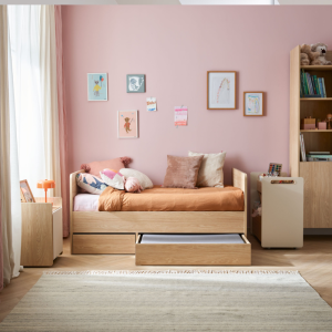 Izvelkamā gulta Muve 90x160-200cm ar 1 Atvilktni