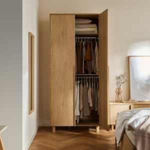 2 durvju skapis ar pagaismojumu WELL